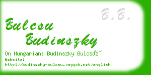 bulcsu budinszky business card